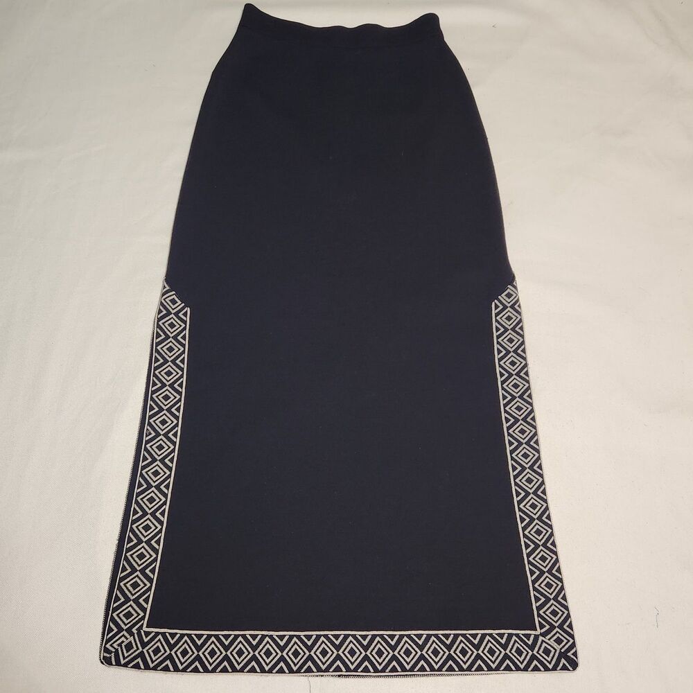 Vintage 70s Act III Wool Blend Maxi Skirt Quiet luxury Mod SZ XS aztec groovy